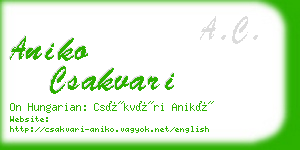 aniko csakvari business card